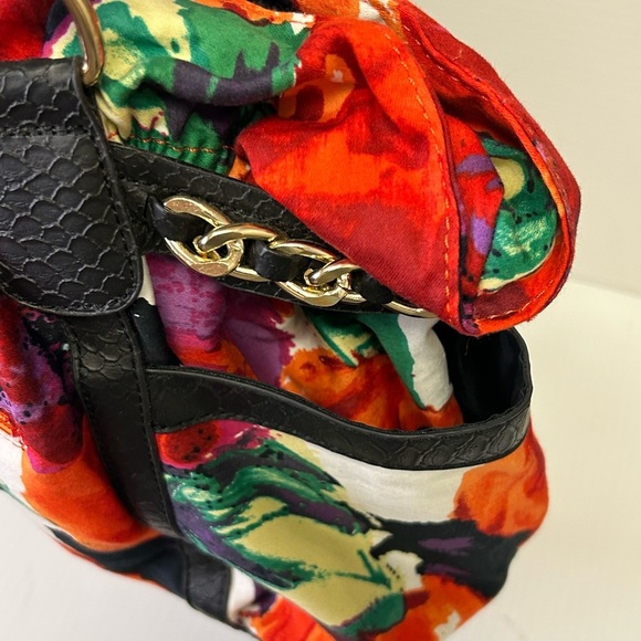 🧡”Wilson’s Leather” NWOT Floral Multicolor Shoulder Bag w/ Multiple Pockets💜 - Picture 8 of 15